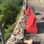 Ripristino arredo urbano post incidente Gandosso (Bergamo) - prima