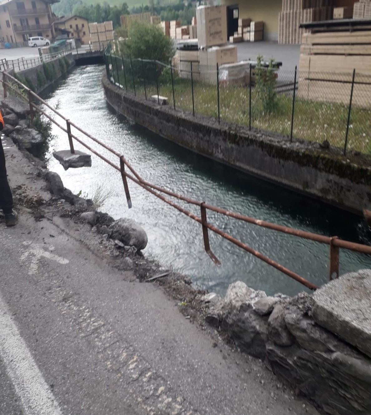 Ripristino stradale post incidente Villa D'Ogna (Bergamo)